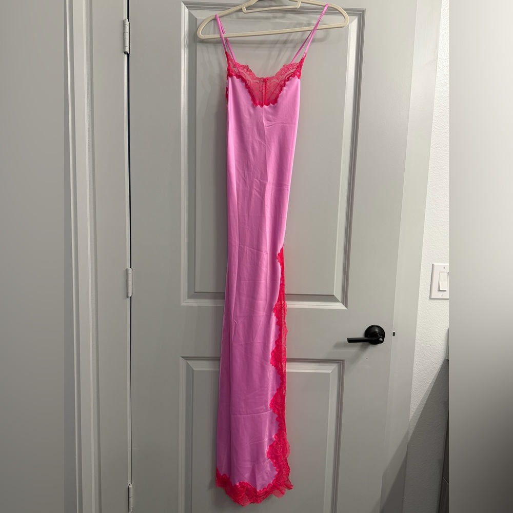 Skims Pink Garment with Lace Detail